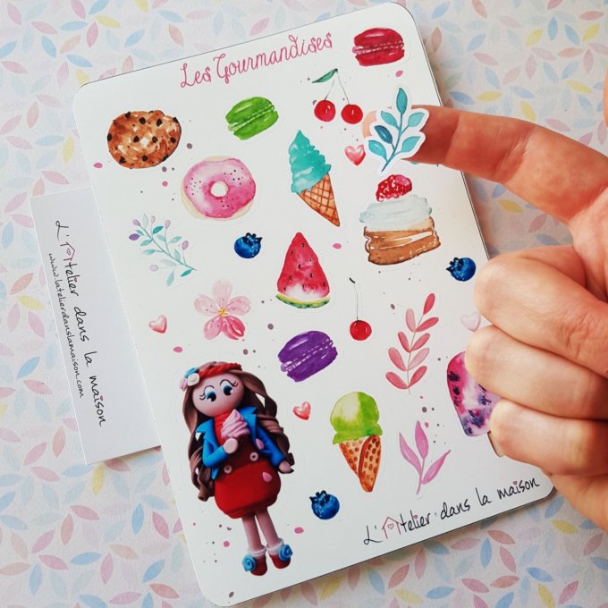 stickers glaces et biscuits