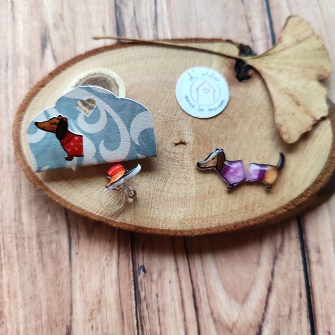 Boucles d'oreilles sans perçage TECKEL