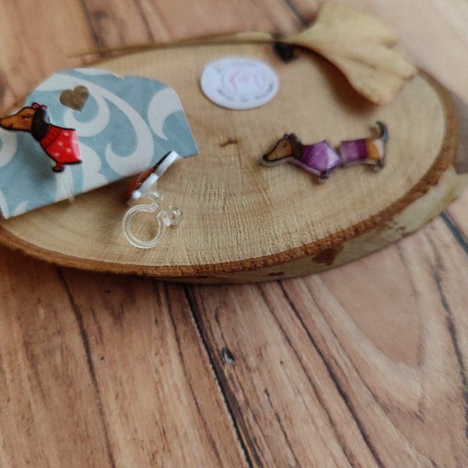 Boucles d'oreilles sans perçage TECKEL