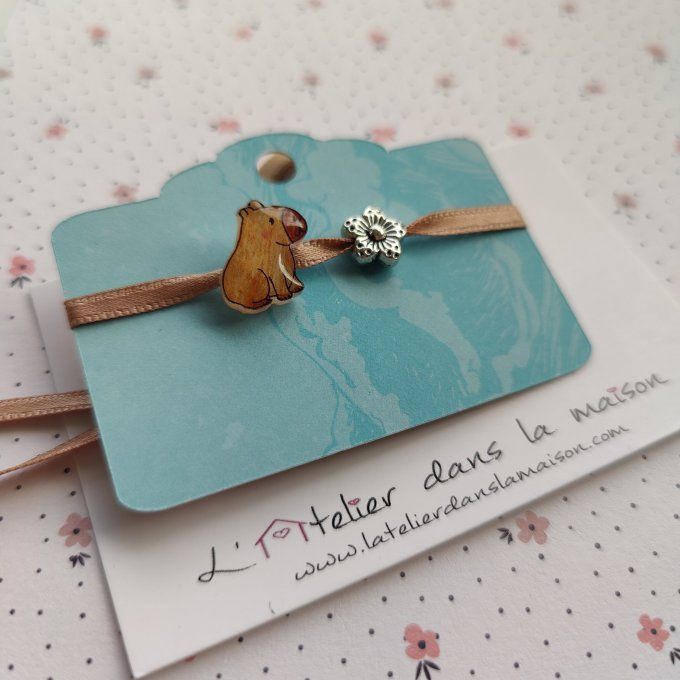 Boucles d'oreilles avec ou sans perçage capybara