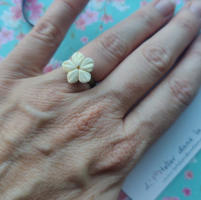 Collier, bague ou bracelet fleur reflets or 