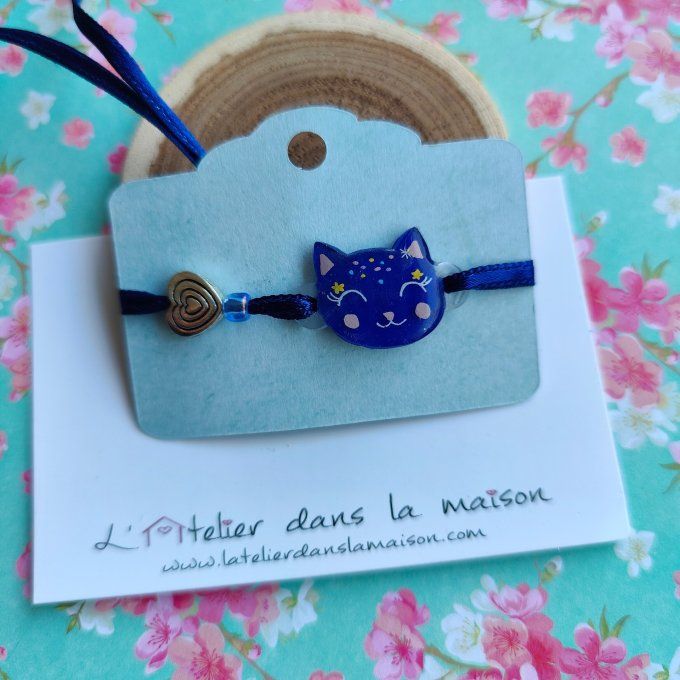 Bracelet chat galaxie défaut