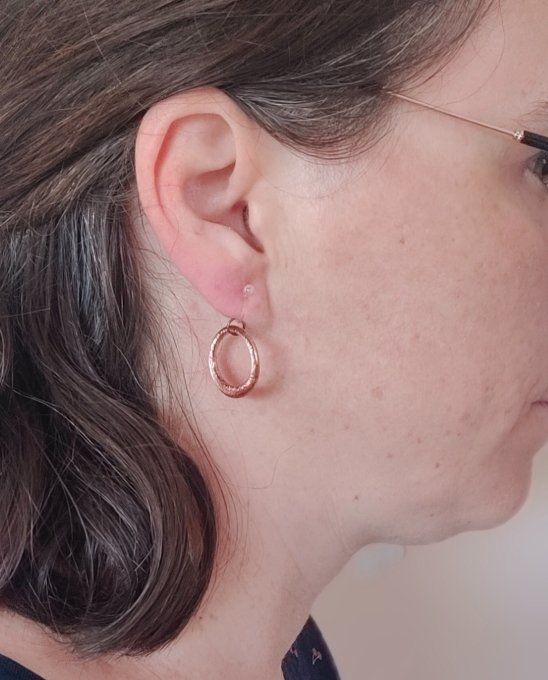 Boucles d'oreilles sans perçage façon créoles dorées