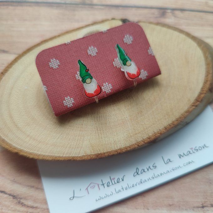Boucles d'oreilles sans perçage lutin petit défaut 