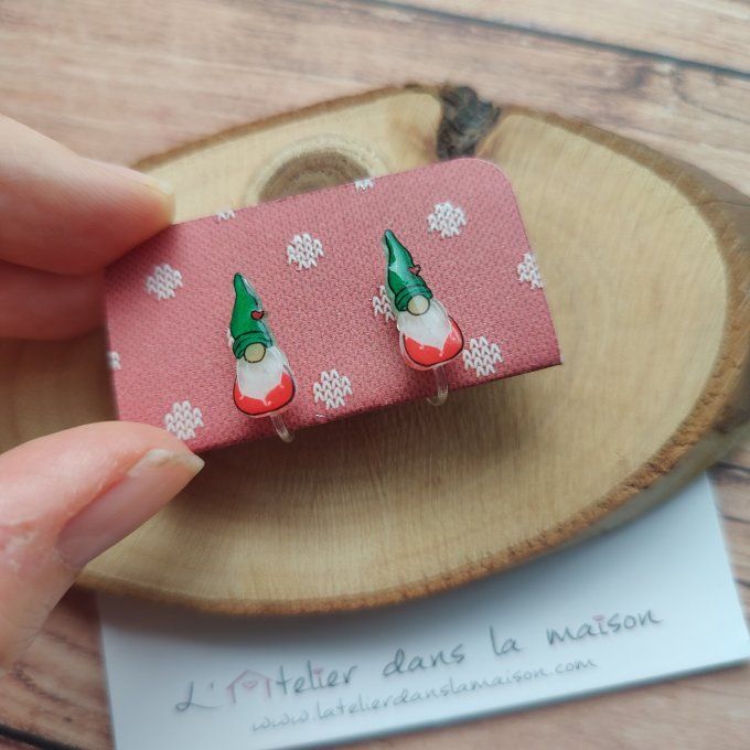 Boucles d'oreilles sans perçage lutin petit défaut 