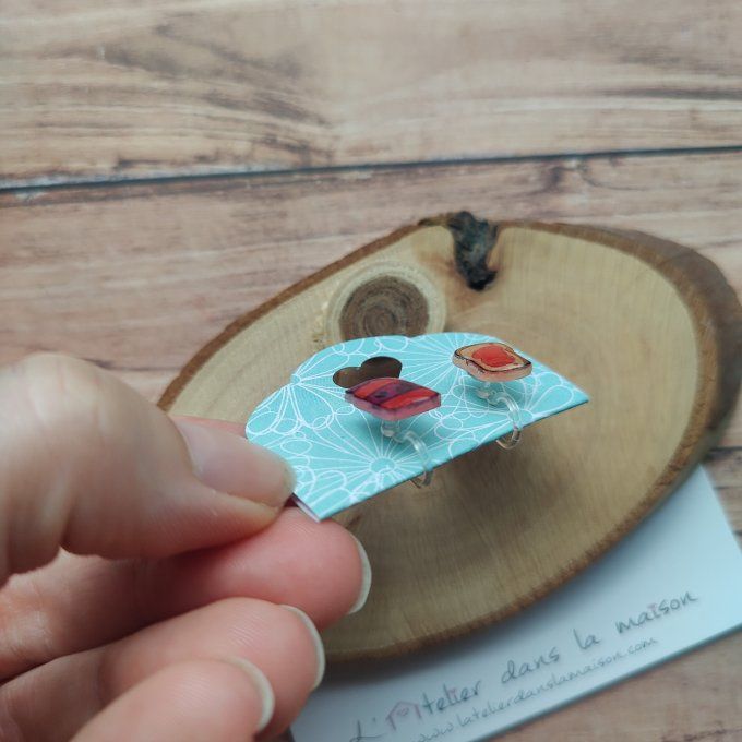 Boucles d'oreilles avec ou sans perçage tartine et confiture t