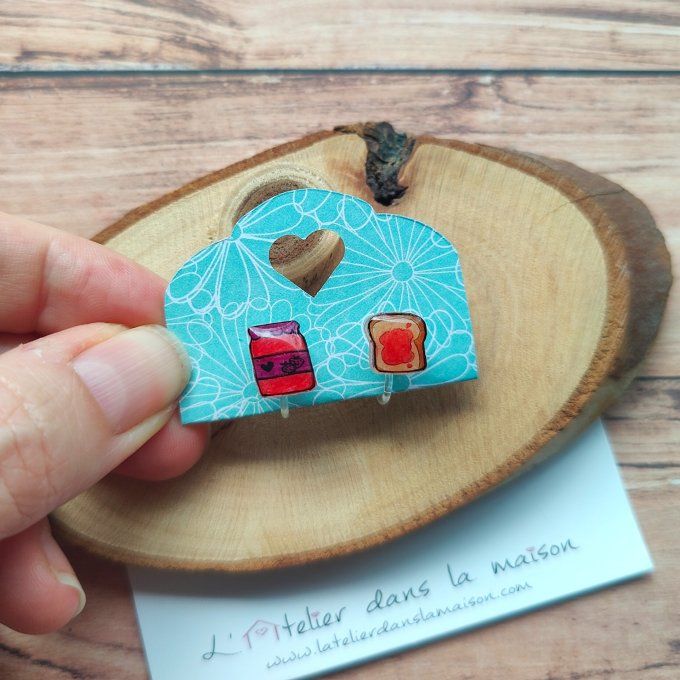 Boucles d'oreilles avec ou sans perçage tartine et confiture t