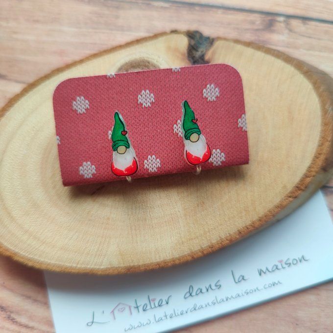 Boucles d'oreilles sans perçage lutin petit défaut 
