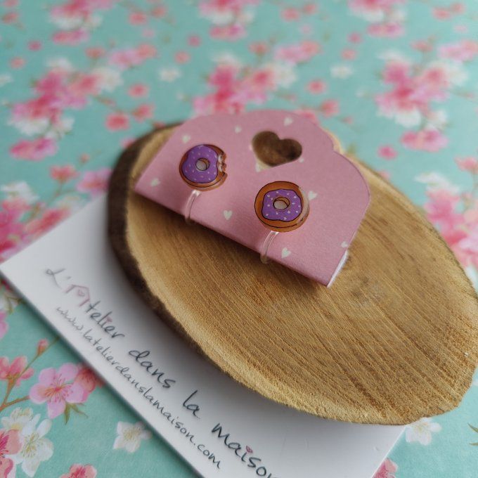 Boucles d'oreilles avec ou sans perçage donuts