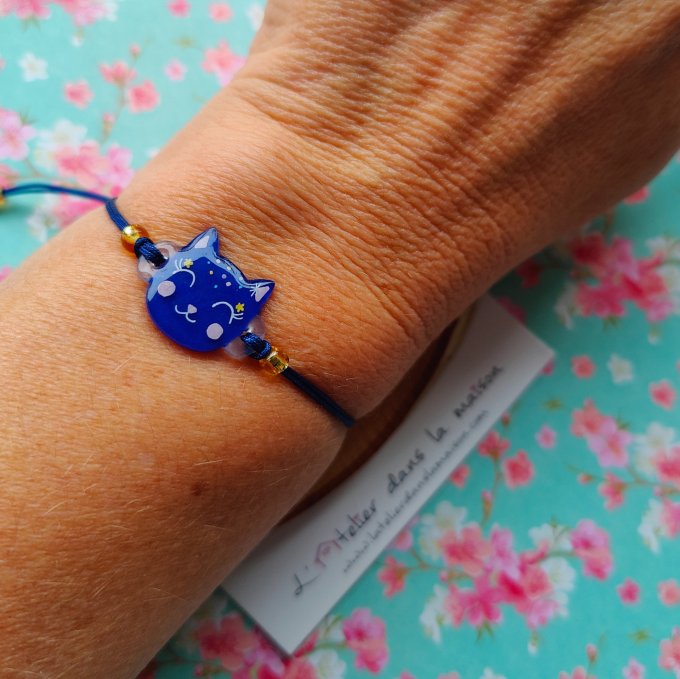 Bracelet chat galaxie 