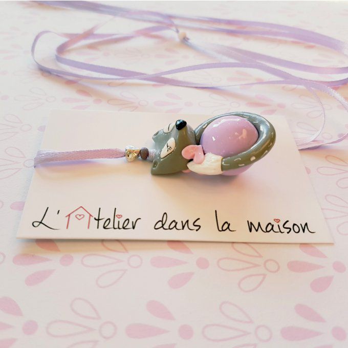 bola de grossesse renard gris par l'atelier dans la maison