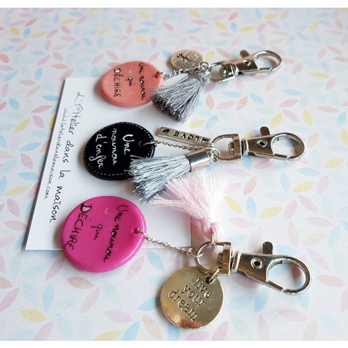 Bijoux de sac personnalisable spécial nounou 