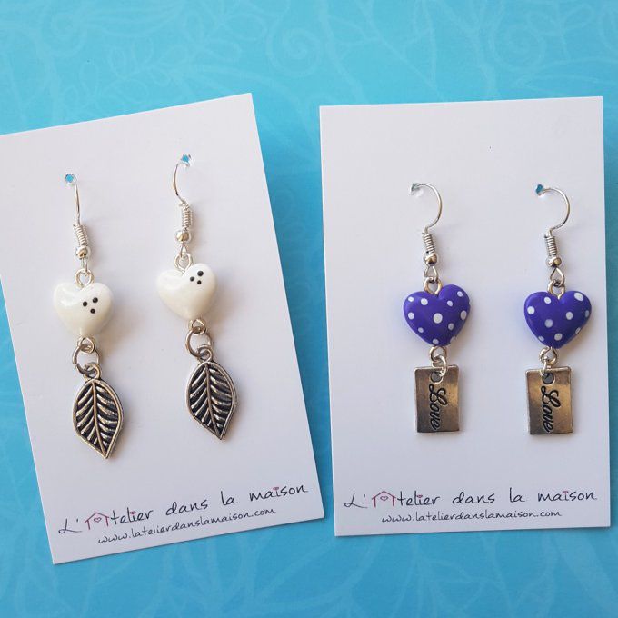 boucles d'oreilles coeurs
