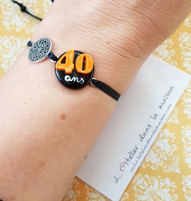 Bracelet conscrit rond noir