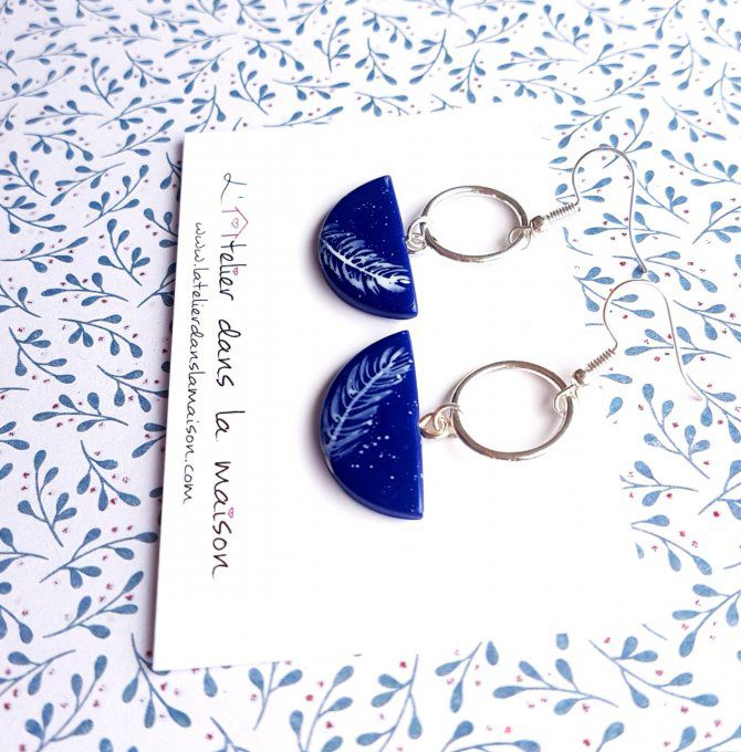 boucles d'oreilles légères plume