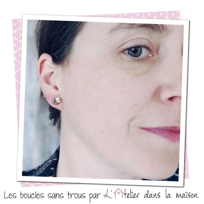Boucles d'oreilles sans perçage abeille et fleur