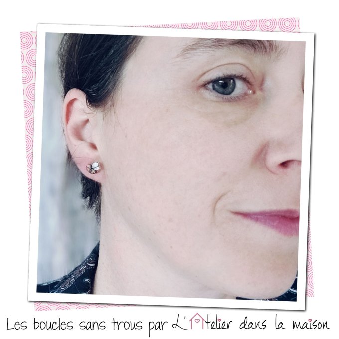 Boucles d'oreilles sans perçage mini fleurs violettes ou turquoises