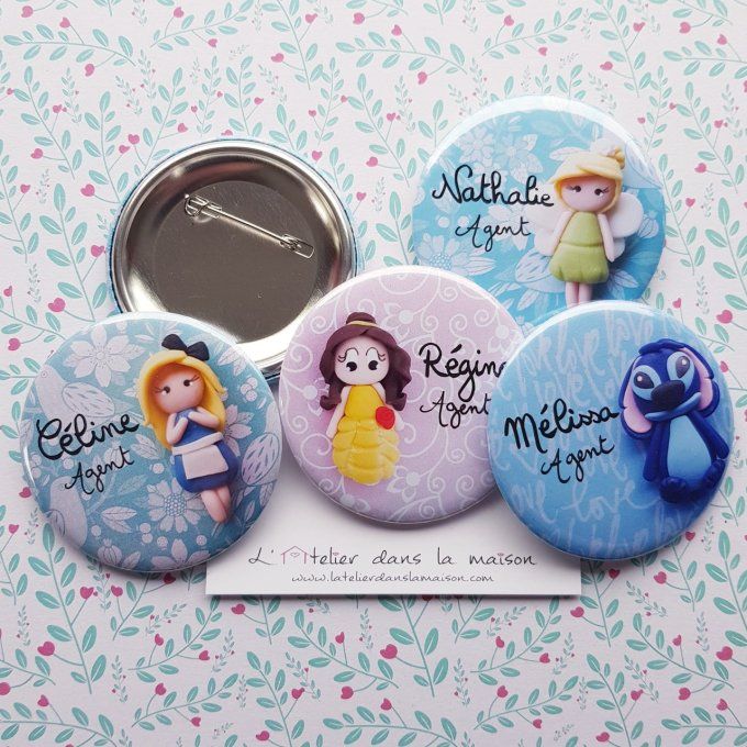 badges infirmière inspiration disney, cadeau