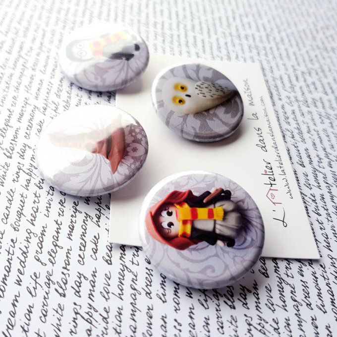 badges, cadeaux inspiration harry potter