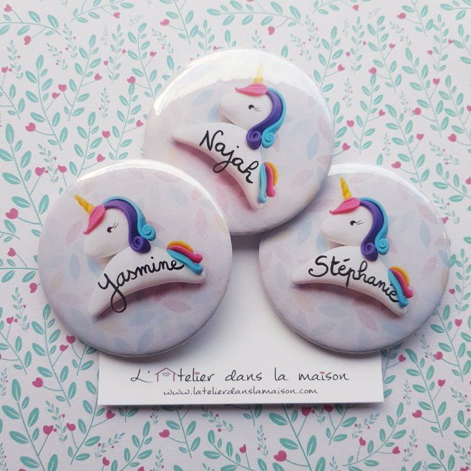 badges infirmière licorne