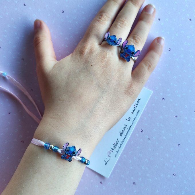 Bague enfant réglable inspiration Stitch