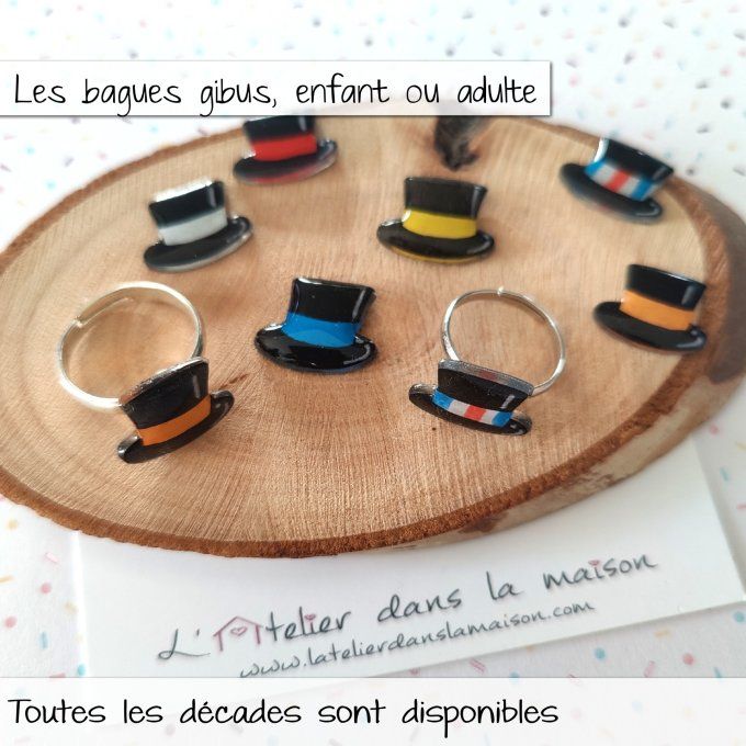 bague chapeau de conscrit enfant ou adulte