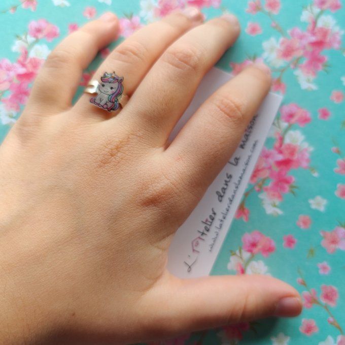 Bague enfant réglable licorne