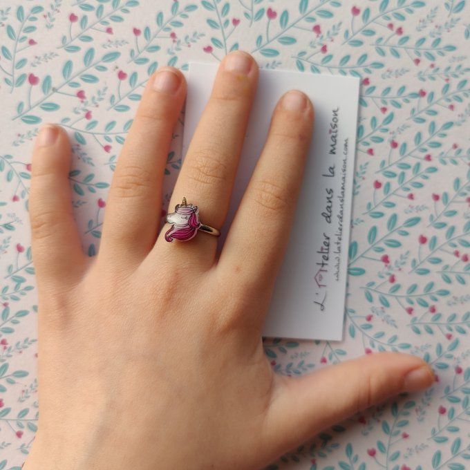 bague enfant réglable licorne, bijou