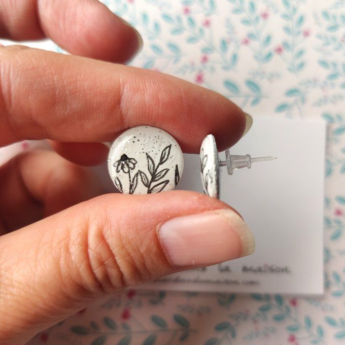 Les  clips ronds nature, boucles d'oreilles sans perçage