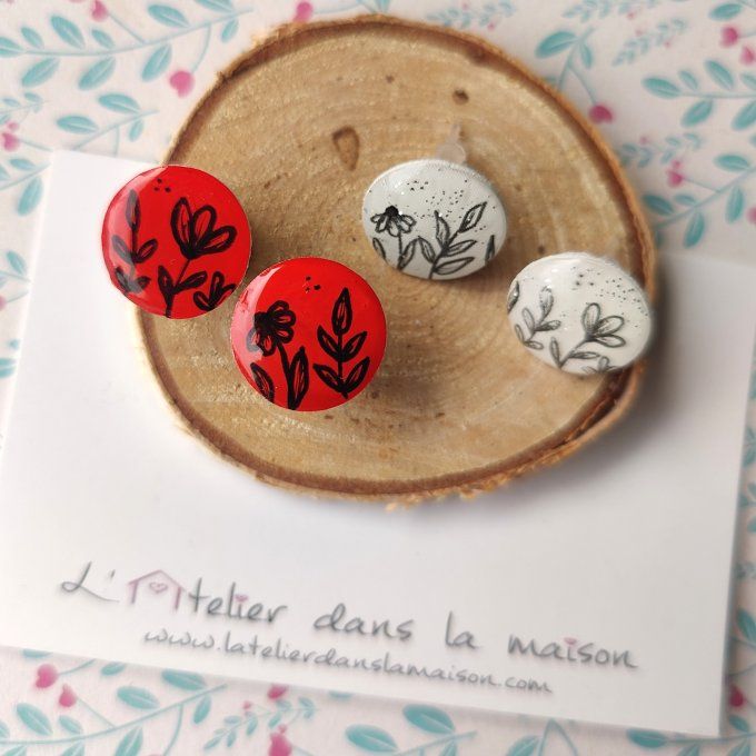 Les  clips ronds nature, boucles d'oreilles sans perçage