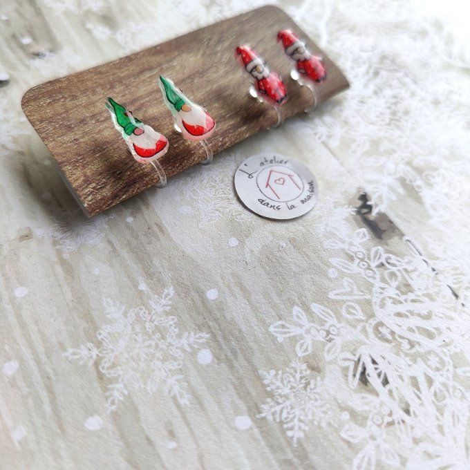 Les petits clips lutins ou père noël, avec ou sans perçage