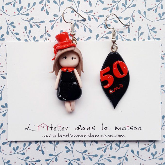 boucles d'oreilles conscrits 50 ans