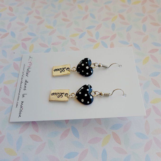 boucles rétro love noires