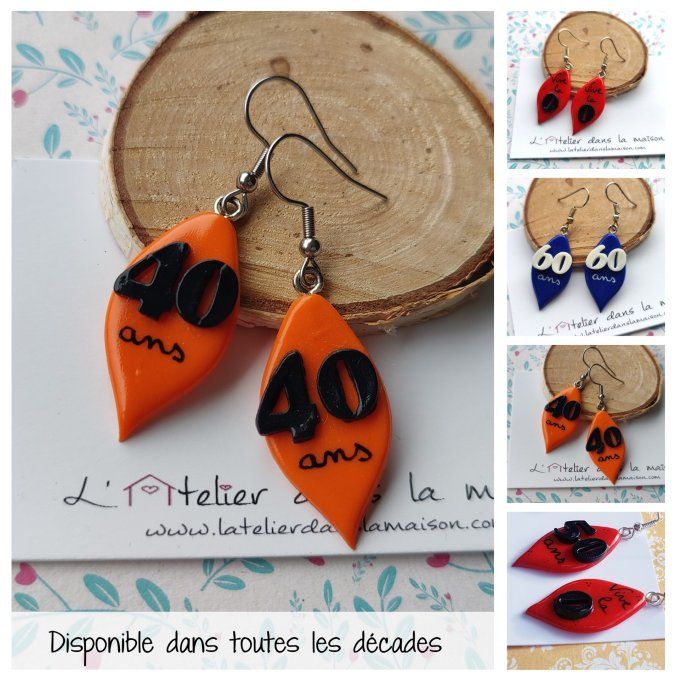 Boucles conscrits forme feuille fond coloré