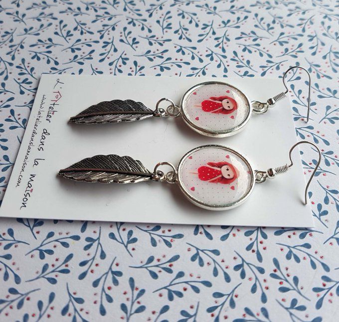 boucles d'oreilles fillette Suzanne rousse