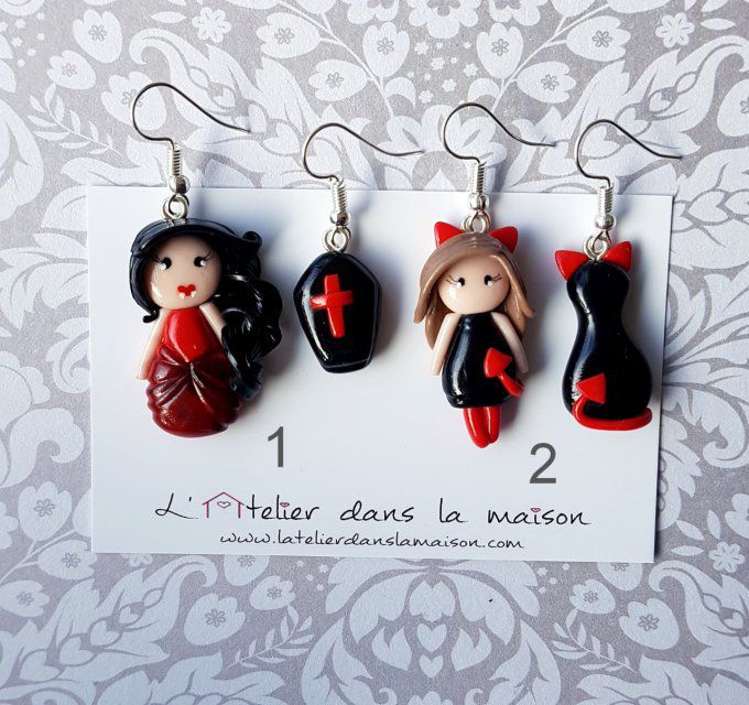 boucles vampire ou diablesse par l'atelier dans la maison