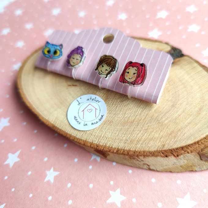 Boucle d'oreilles avec ou sans perçage inspiration demon hunters