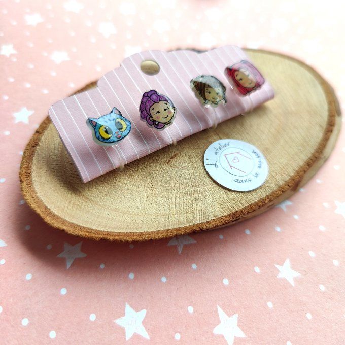 Boucle d'oreilles avec ou sans perçage inspiration demon hunters