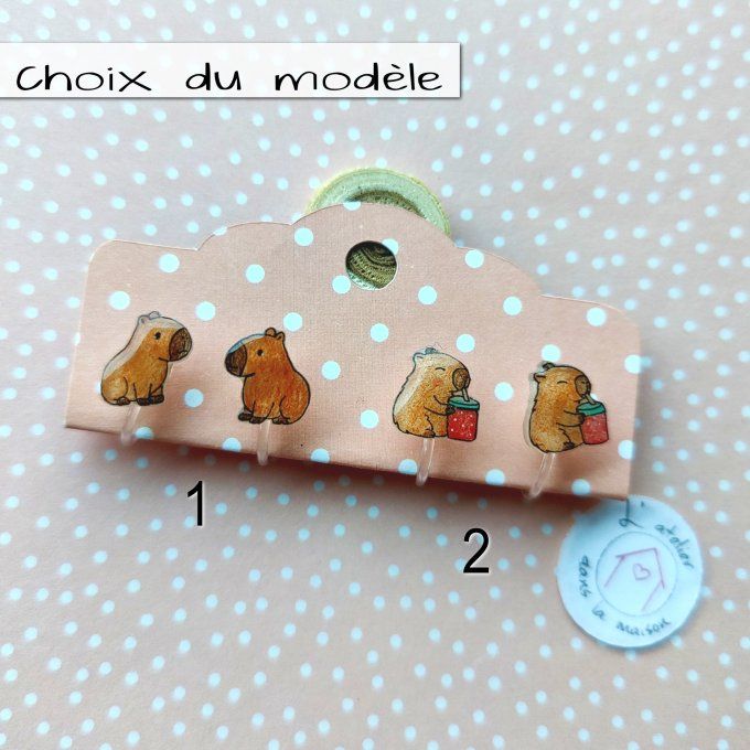 choix boucles avec ou sans perçage capybara