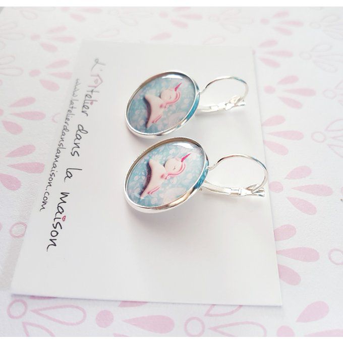 dormeuses licornes roses