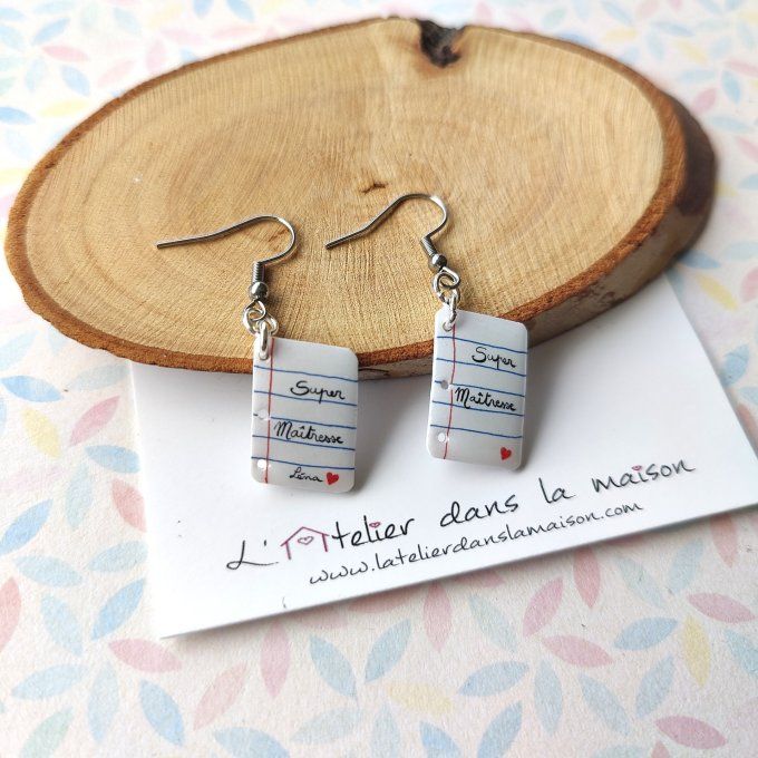 boucles cadeau cahier maitresse