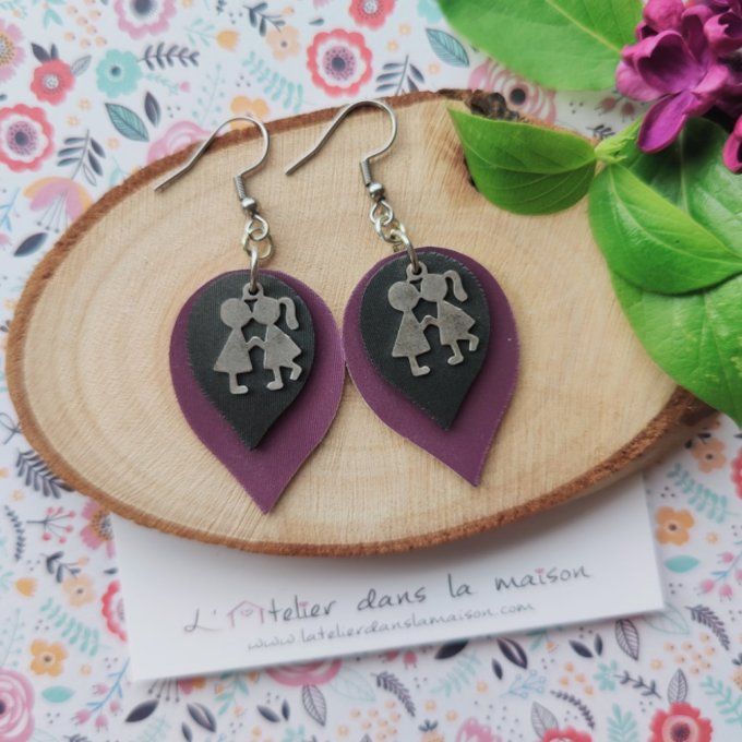 boucles d'oreilles  cadeau nounou