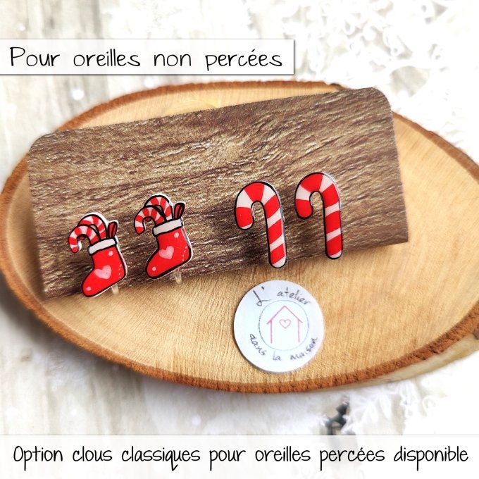 Les petits clips sucre d'orge, avec ou sans perçage 