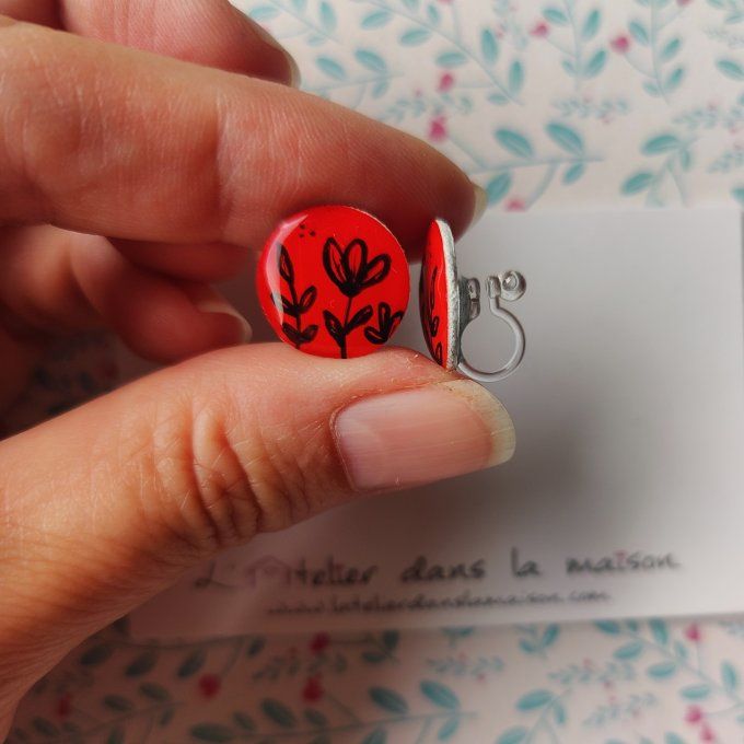 Les  clips ronds nature, boucles d'oreilles sans perçage