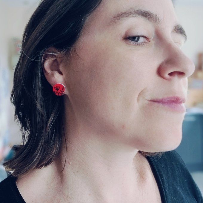 Les  clips ronds nature, boucles d'oreilles sans perçage