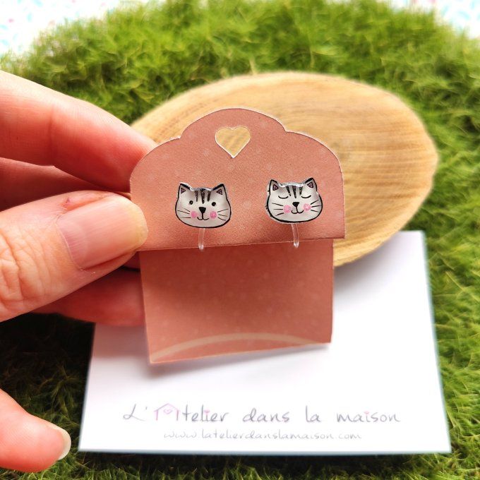 Clips enfant sans perçage pour oreilles sans trous chat