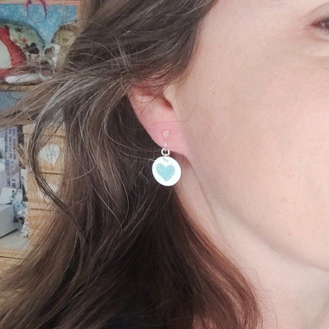 Boucles d'oreilles sans perçage enfant en simili papillon rouge