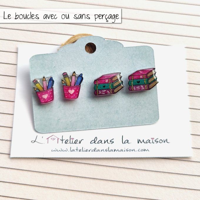 Les boucles pot à crayon ou livres avec ou sans perçage pour maitresses