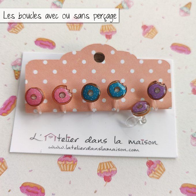 boucles avec ou sans perçage donuts
