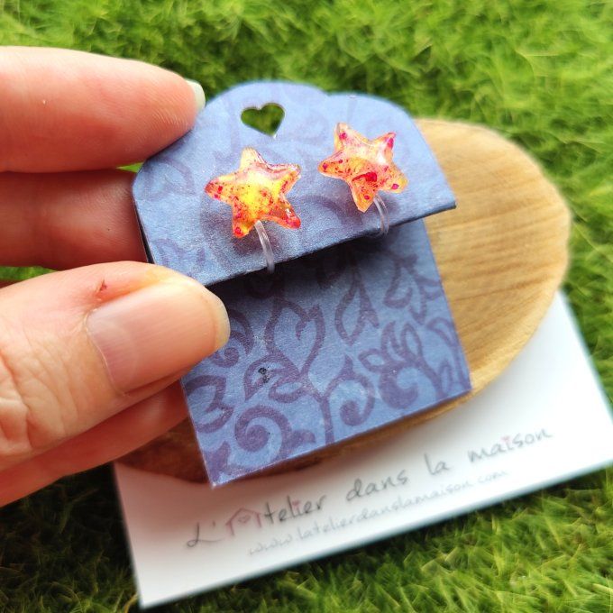 Boucles d'oreilles sans perçage étoiles
